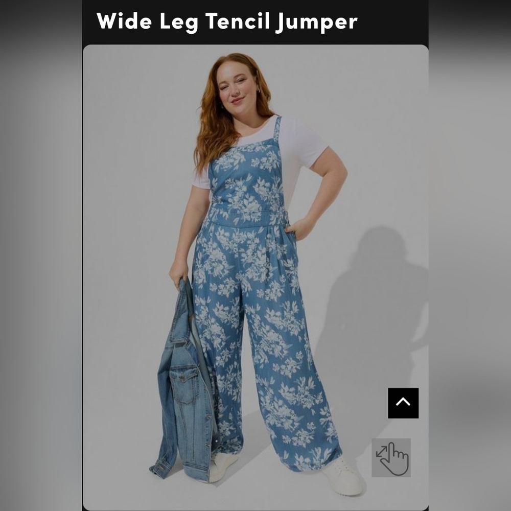 Sz 1 (Size 1X / 14-16) Torrid Wide Leg Tencil Jumper